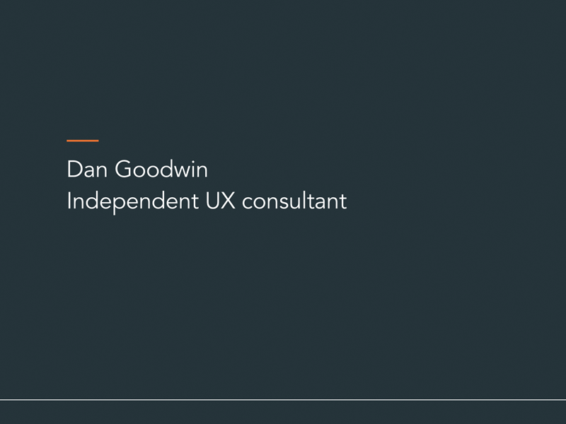 Dan Goodwin UX Portfolio